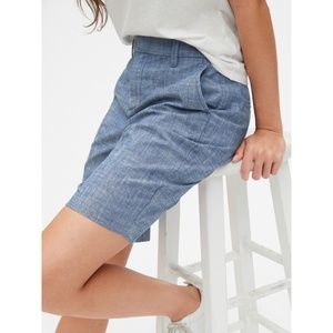 Gap Petite Chambray Bermuda Shorts